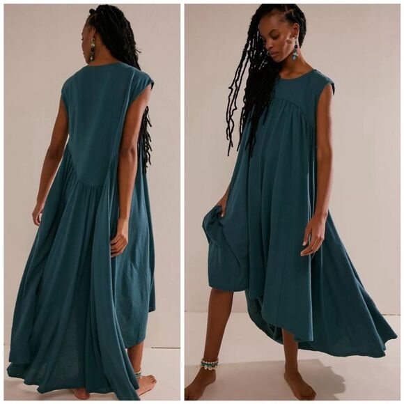 Free People Beach Madelyn Midi In Mediterranean - Picture 1 of 1